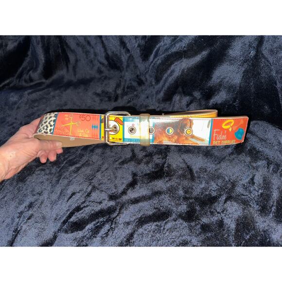 VINTAGE CUTEST UNWORN DOG THEMED BELT GROOMER POP ART DOG LOVERS UNISEX - Picture 3 of 11